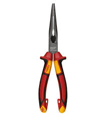 Milwaukee 4932464564 Milwaukee Ergonomic Grip VDE Long Round Nose Pliers 205mm - MonkeyTools