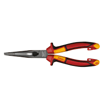 Milwaukee 4932464564 Milwaukee Ergonomic Grip VDE Long Round Nose Pliers 205mm - MonkeyTools