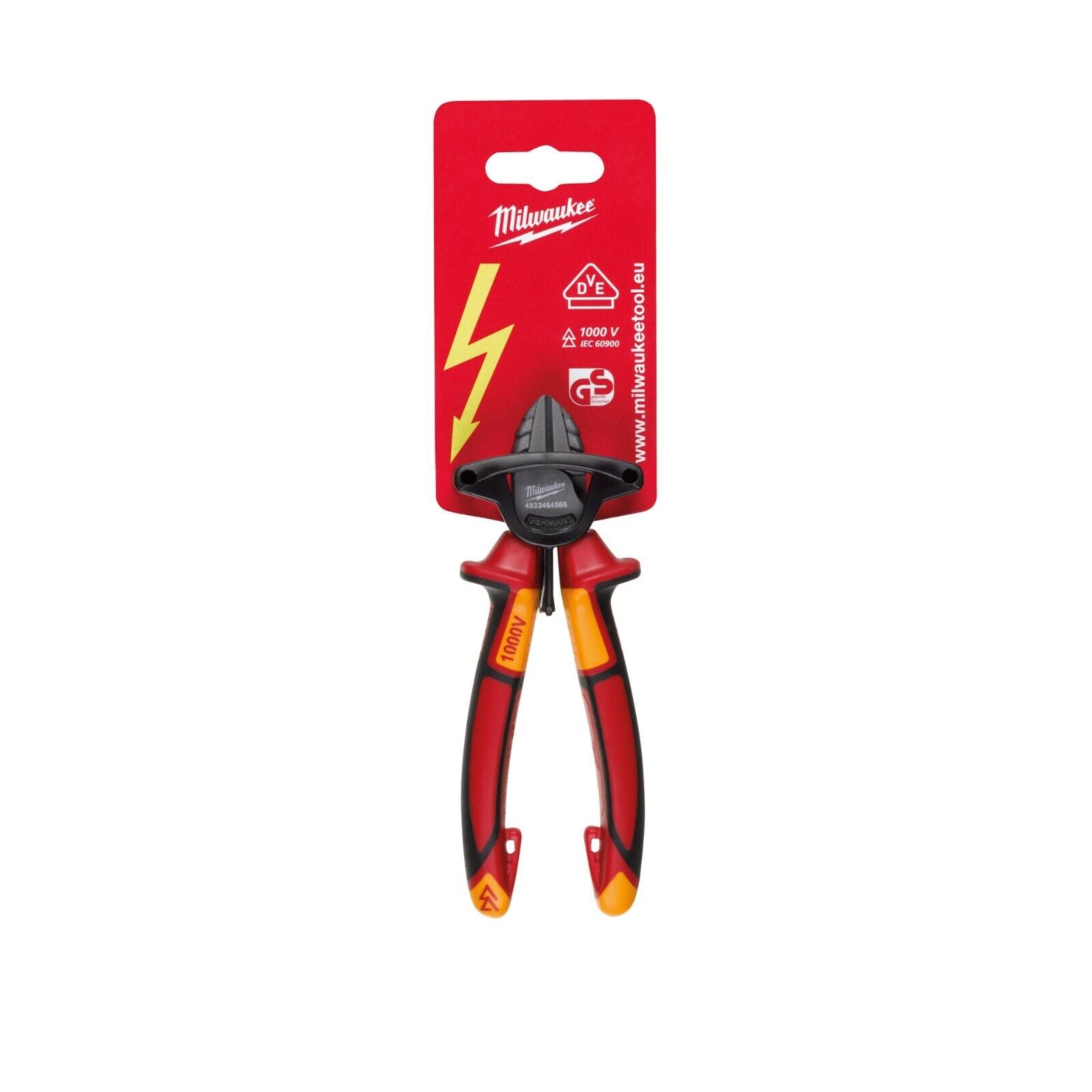 Milwaukee 4932464566 Ergonomic Grip VDE Diagonal Side Wire Cable Cutter 145mm - MonkeyTools