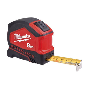 Milwaukee 4932464664 8m Autolock Tape Measure Metric Only 25mm Blade Width - MonkeyTools
