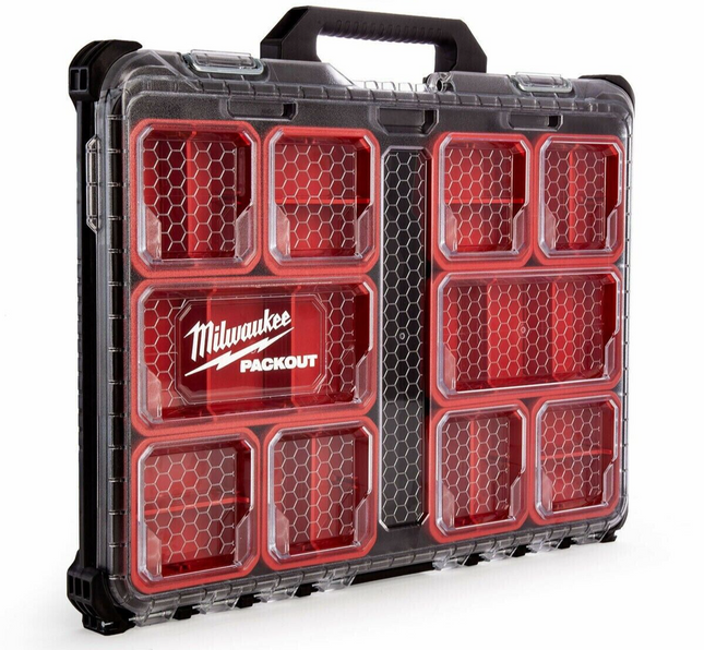 Milwaukee 4932471064 Packout Compact Slim Accessories Organiser Case - MonkeyTools