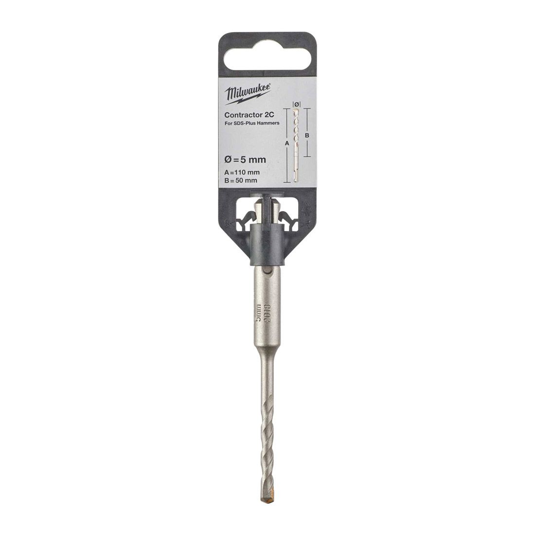 MILWAUKEE 4932471212 SDS+ CONTRACTOR 2C 5MM X 110MM DRILL BIT - MonkeyTools