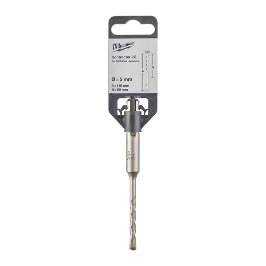 MILWAUKEE 4932471212 SDS+ CONTRACTOR 2C 5MM X 110MM DRILL BIT - MonkeyTools