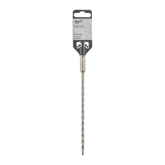 MILWAUKEE 4932471219 SDS+ CONTRACTOR 2C 6MM X 210MM DRILL BIT - MonkeyTools