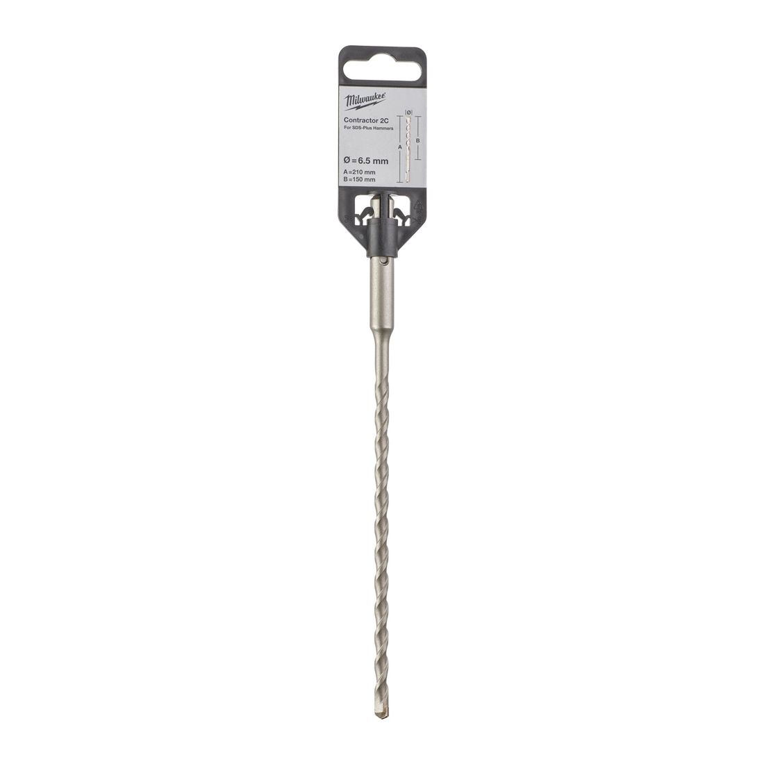 MILWAUKEE 4932471222 SDS+ CONTRACTOR 2C 6.5MM X 210MM DRILL BIT - MonkeyTools