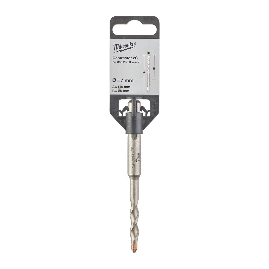 MILWAUKEE 4932471224 SDS+ CONTRACTOR 2C 7MM X 110MM DRILL BIT - MonkeyTools