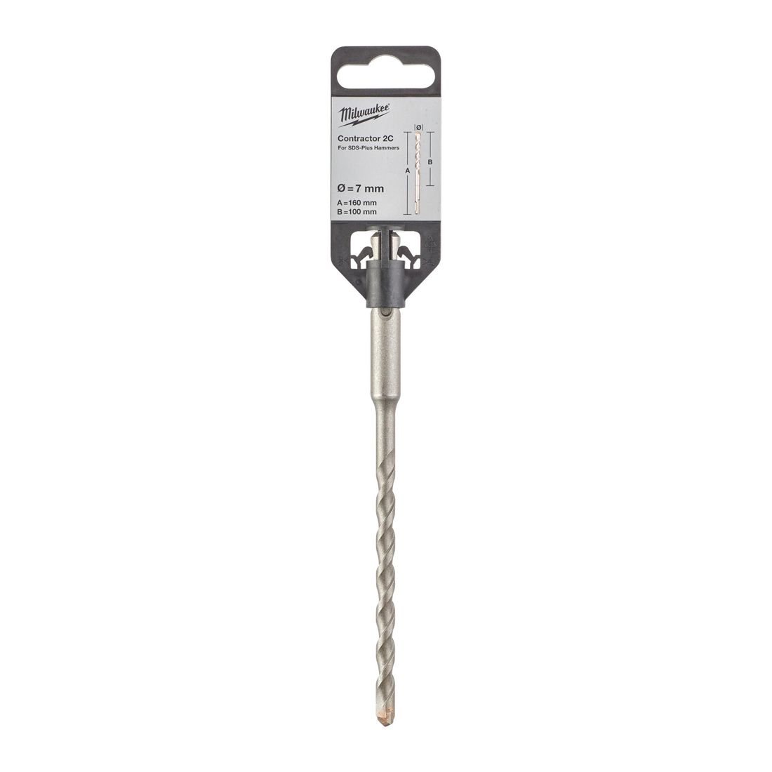 MILWAUKEE 4932471225 SDS+ CONTRACTOR 2C 7MM X 160MM DRILL BIT - MonkeyTools