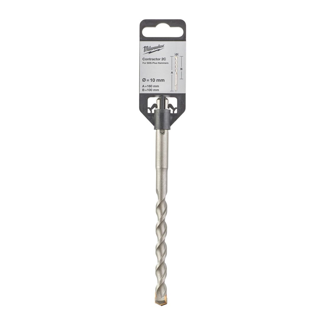 MILWAUKEE 4932471233 SDS+ CONTRACTOR 2C 10MM X 160MM DRILL BIT - MonkeyTools