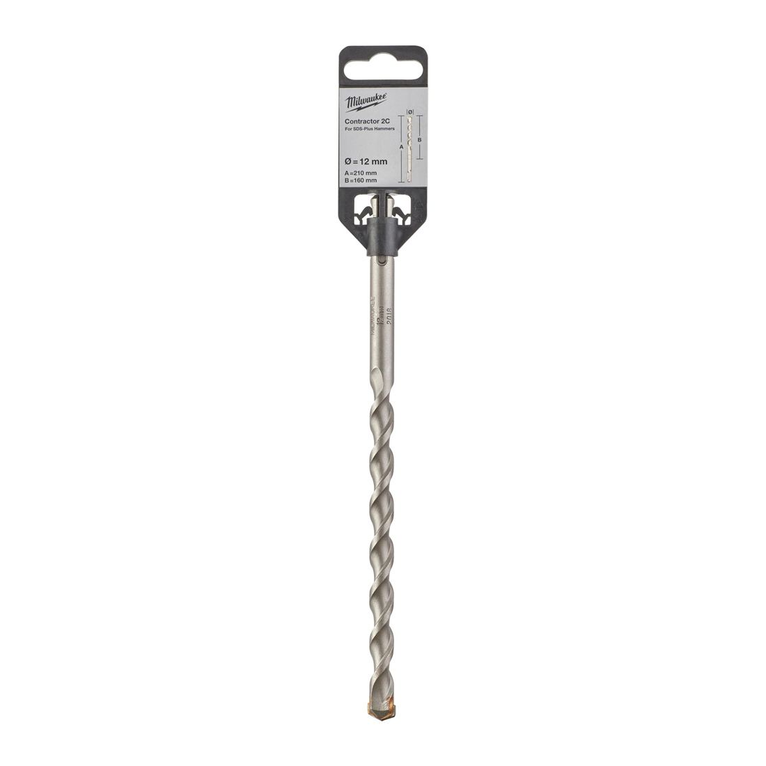 MILWAUKEE 4932471237 SDS+ CONTRACTOR 2C 12MM X 210MM DRILL BIT - MonkeyTools