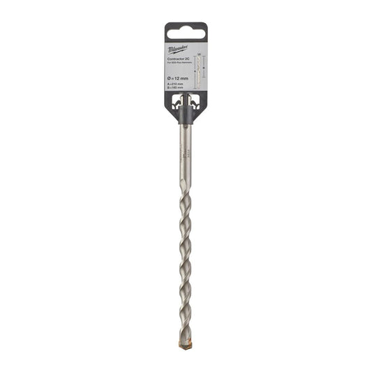 MILWAUKEE 4932471237 SDS+ CONTRACTOR 2C 12MM X 210MM DRILL BIT - MonkeyTools