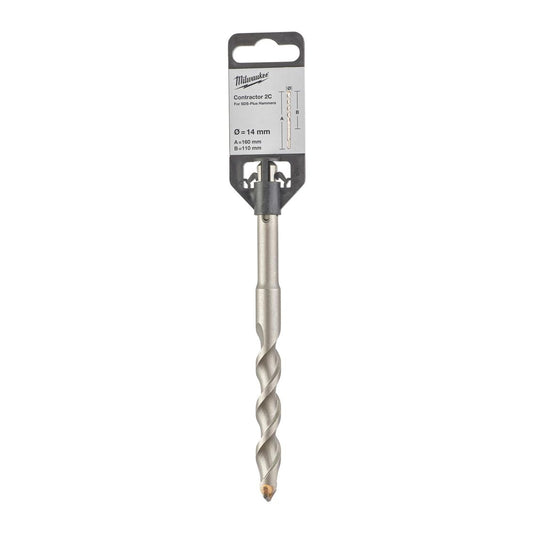 MILWAUKEE 4932471239 SDS+ CONTRACTOR 2C 14MM X 160MM DRILL BIT - MonkeyTools