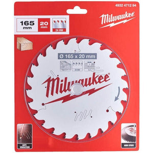 Milwaukee 4932471294 165x20mm 24t Circular Saw Blade - MonkeyTools