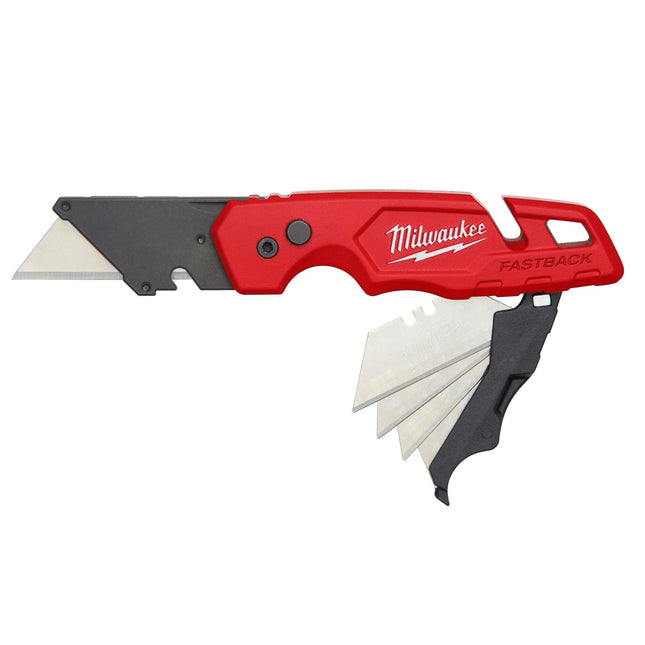 MILWAUKEE 4932471358 FASTBACK FLIP UTILITY KNIFE WITH BLADE STORAGE - MonkeyTools