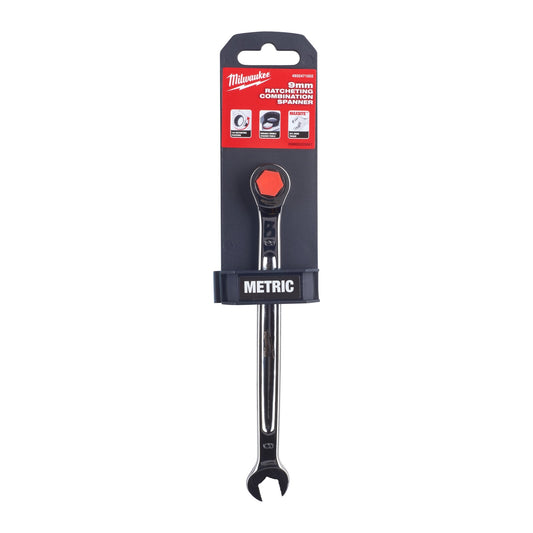 Milwaukee 4932471502 9mm Maxbite Ratcheting Combination Spanner - MonkeyTools