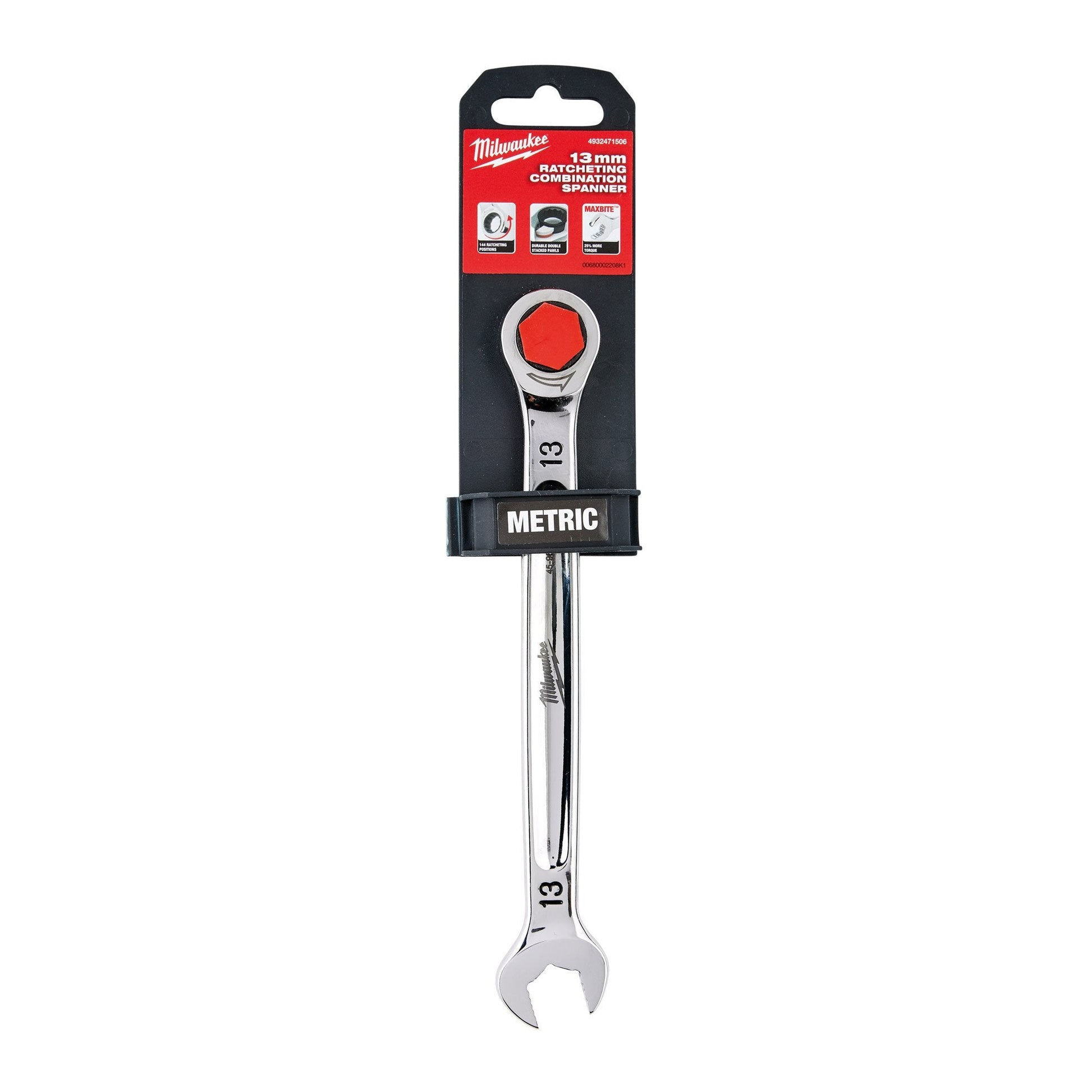 Milwaukee 4932471506 Maxbite 13mm Ratcheting Combination Spanner - MonkeyTools