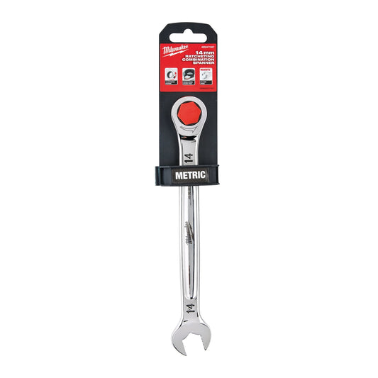 Milwaukee 4932471507 Maxbite 14mm Ratcheting Combination Spanner - MonkeyTools