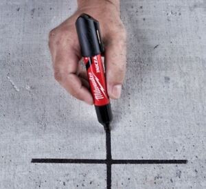 Milwaukee 4932471554 Inkzall Black Chisel Tip Marker 6.2mm 3 Pack - MonkeyTools