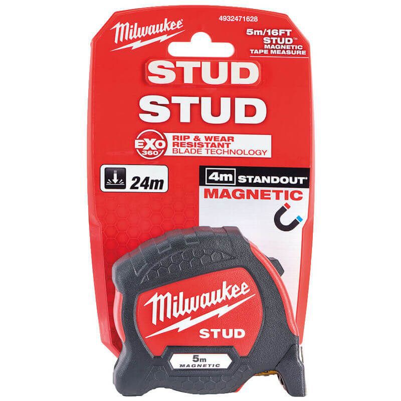 MILWAUKEE 4932471626 GEN II STUD MAGNETIC TAPE MEASURE METRIC ONLY 5M - MonkeyTools