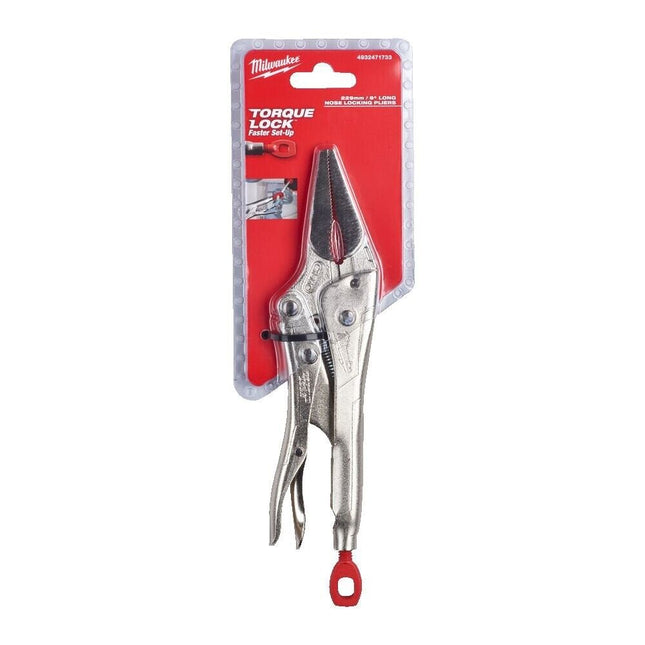 Milwaukee 4932471733 9" Torque Lock Long Nose Locking Pliers - MonkeyTools