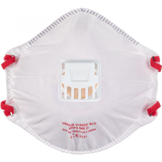 MILWAUKEE 4932471906 FFP3 DISPOSABLE RESPIRATOR MASK WITH VALVE X10 PCS - MonkeyTools