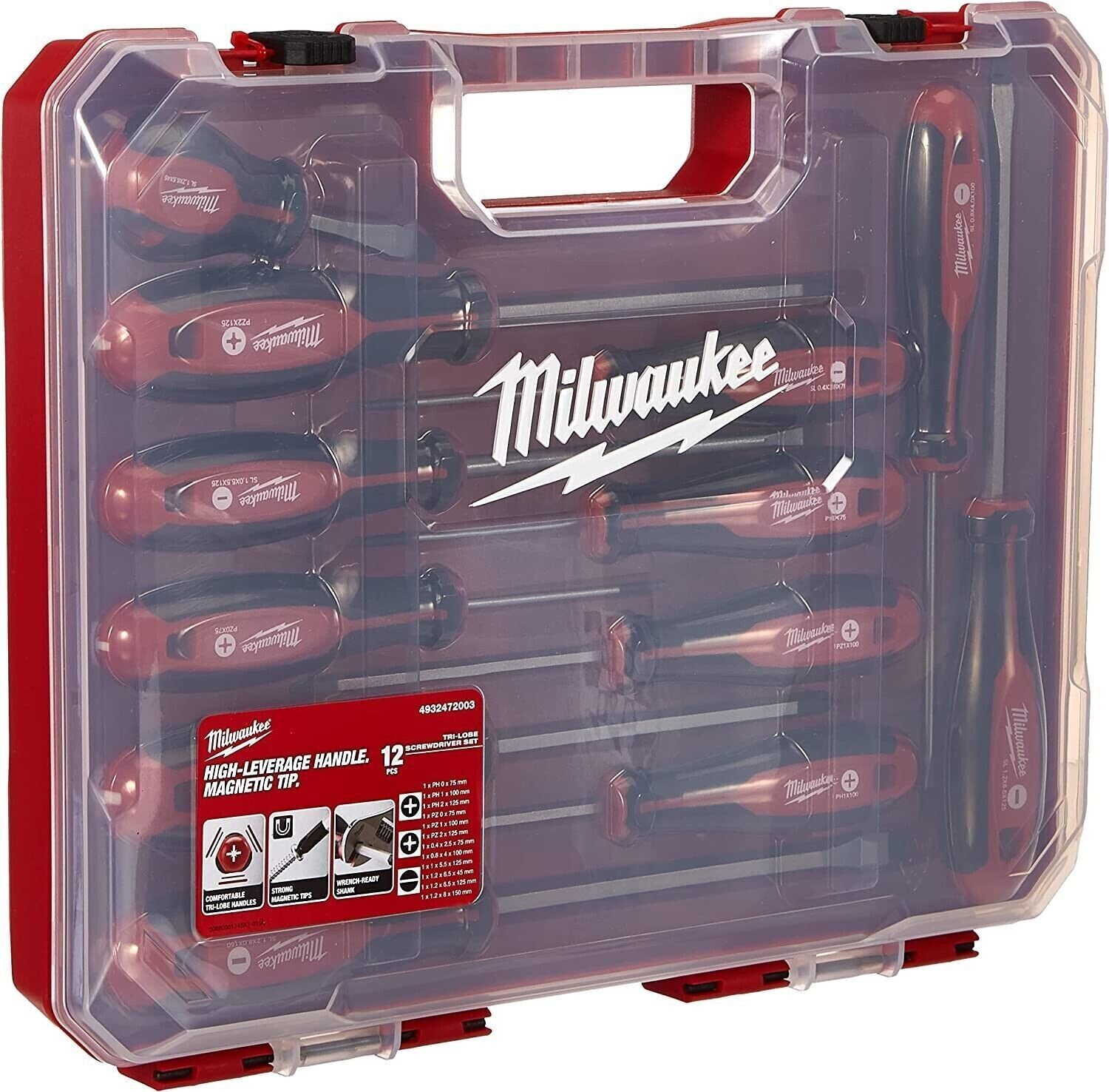Milwaukee 4932472003 Tri-lobe Screwdriver Set 4 12pc - MonkeyTools