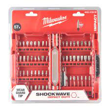 Milwaukee 4932472058 Shockwave Impact Duty Fastening Drilling Bit Set 57pc - MonkeyTools