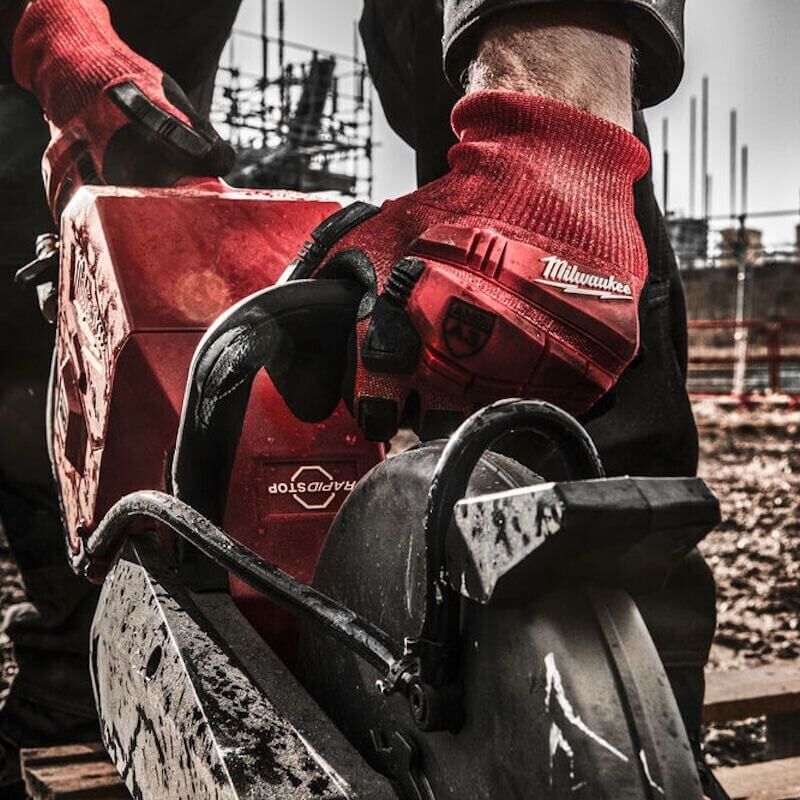 Milwaukee 4932478127 Work Gloves Impact Resistant Cat 3 Reinforced Back 8/M - MonkeyTools