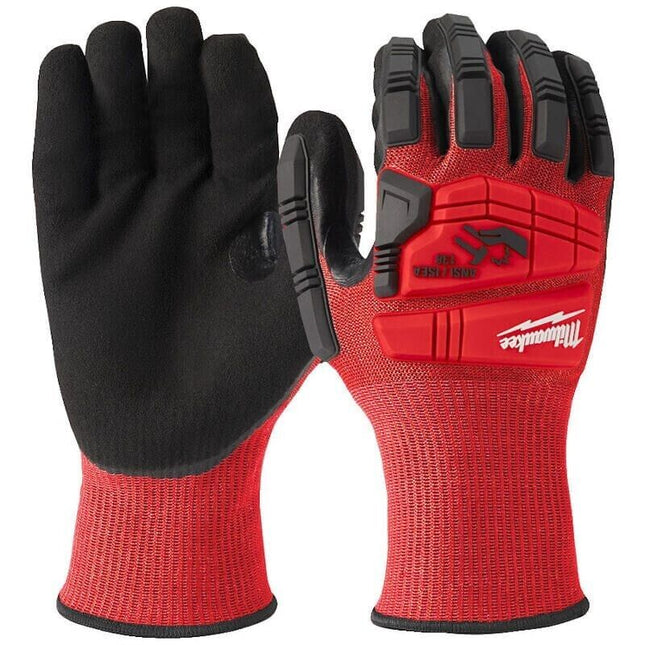 Milwaukee 4932478128 Work Gloves Impact Resistant Cat 3 Reinforced Back 9/L - MonkeyTools