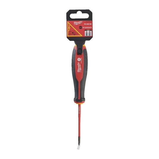 Milwaukee 4932478712  - Tri-Lobe VDE Screwdriver - Slotted 0.4 x 2.5 x 75 - MonkeyTools