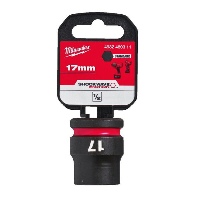 Milwaukee 4932480311 - ½" SHOCKWAVE IMPACT DUTY Impact Socket - Standard - 17mm - MonkeyTools