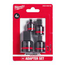 Milwaukee 4932480356 4 Piece 1/2" Shockwave™ Impact Duty Socket Adaptor Set - MonkeyTools