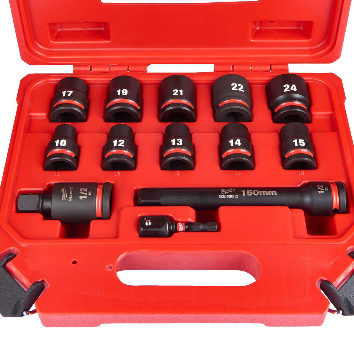Milwaukee 4932480456 13 Piece Shockwave 1/2" Driver Impact Socket Set - MonkeyTools