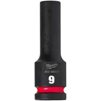 Milwaukee 9mm Shockwave Impact Duty 1/2" Drive Deep Impact Socket 4932480327 - MonkeyTools