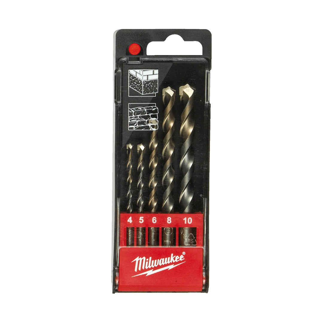 MILWAUKEE CONCRETE DRILL BIT SET 1 WITH ROUND SHANK X5 PCS 4932480157 - MonkeyTools