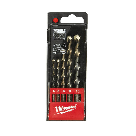 MILWAUKEE CONCRETE DRILL BIT SET 1 WITH ROUND SHANK X5 PCS 4932480157 - MonkeyTools