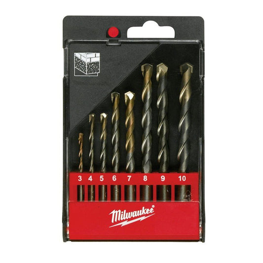 MILWAUKEE CONCRETE DRILL BIT SET 2 WITH ROUND SHANK X8 PCS 4932480158 - MonkeyTools