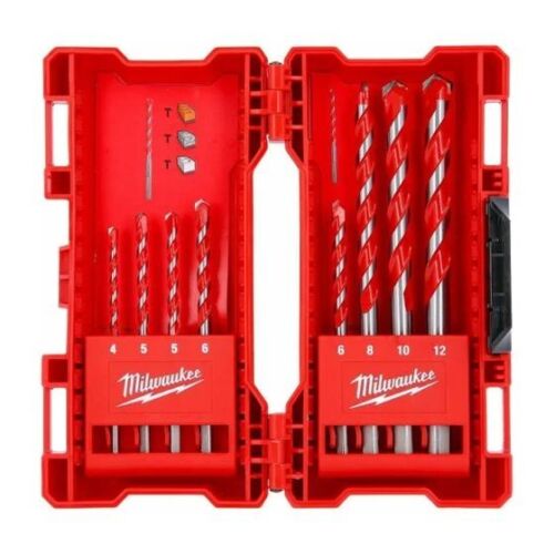 MILWAUKEE CONCRETE DRILL BIT SET WITH TUNGSTEN CARBIDE TIPS X8 PCS 4932471192 - MonkeyTools