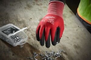 MILWAUKEE CUT LEVEL 1 DIPPED GLOVES XL LARGE - MILWAUKEE WORK GLOVES 4932471418 - MonkeyTools