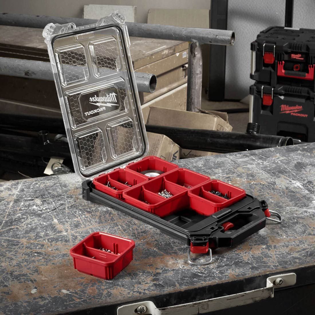MILWAUKEE DETACHABLE BINS FOR PACKOUT SLIM ORGANISER & SLIM COMPACT ORGAINSER X5 PCS 4932478301 - MonkeyTools