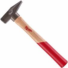 Milwaukee Engineers Hammer with Hickory Wooden Shaft 500g Machinist Blacksmith - MonkeyTools