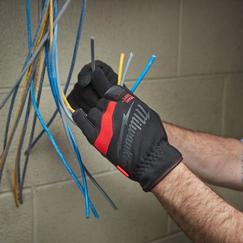 Milwaukee Flexible Lightweight Work Gloves (M) Reinforced Thumb Breathable Back - MonkeyTools