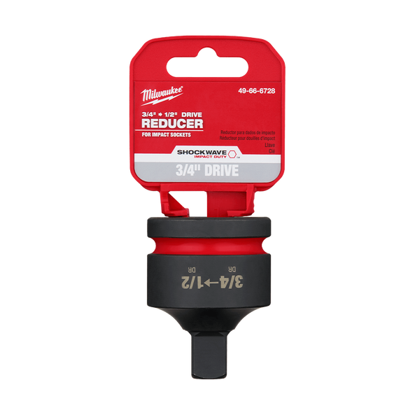 Milwaukee Impact Socket Adaptor Reducer 3/4" to 1/2" Drive SHOCKWAVE Impact Duty - MonkeyTools