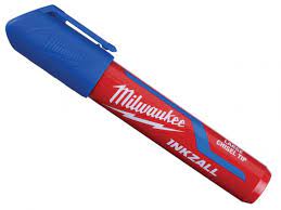 MILWAUKEE INKZALL BLUE LARGE CHISEL TIP MARKER 4932471557 - MonkeyTools