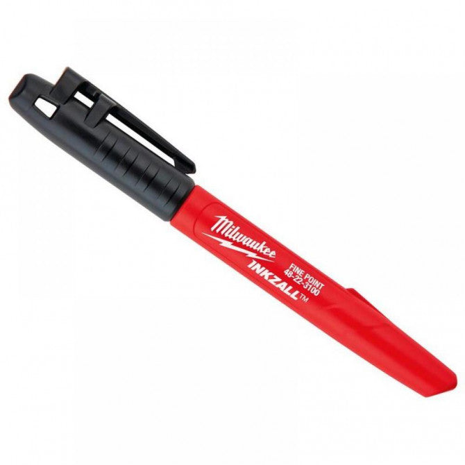 Milwaukee INKZALL™ Marker Pen Black Fine Point Builders Pen - 48223100 - MonkeyTools