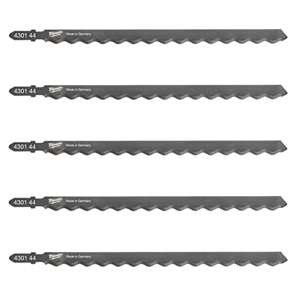 Milwaukee Jigsaw 155mm Wavy Knife Insolation Blades T313AW - 5pc - 4932430144 - MonkeyTools