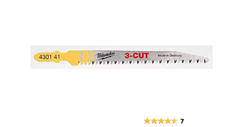 Milwaukee Jigsaw Blades for Wood Plastic 5pc Curved Cutting Blade 75mm x 2.5mm - MonkeyTools