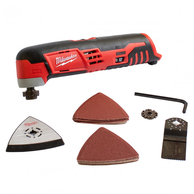MILWAUKEE M12 C12 MT-0 12V CORDLESS SUB COMPACT MULTI TOOL BODY ONLY INC 16X ACCESSORIES - MonkeyTools