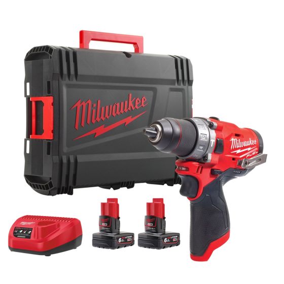 MILWAUKEE M12 FPD-602X 12V 13MM COMBI DRILL INC 2X 6.0AH BATTS - MonkeyTools