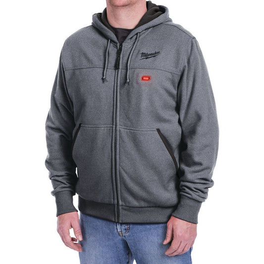 MILWAUKEE M12 HH GREY3-0 12V GREY HEATED HOODIE SMALL - MonkeyTools