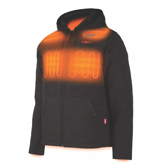 MILWAUKEE M12 HPJBL2-0 12V LI-ION REDLITHIUM HEATED PUFFER JACKET BLACK LARGE 42" CHEST - BARE - MonkeyTools
